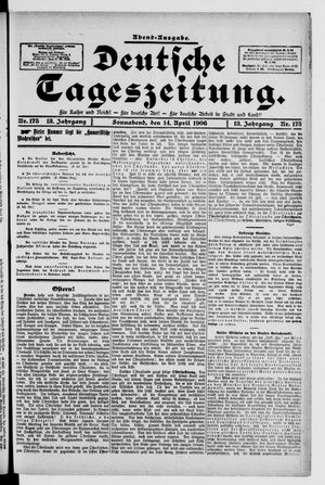 Deutsche Tageszeitung vom 14.04.1906