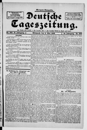 Deutsche Tageszeitung on May 2, 1906