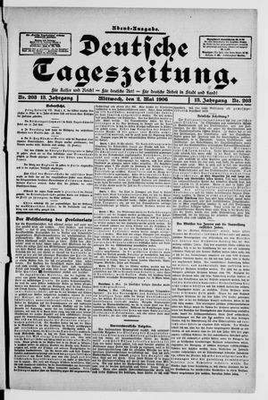 Deutsche Tageszeitung on May 2, 1906