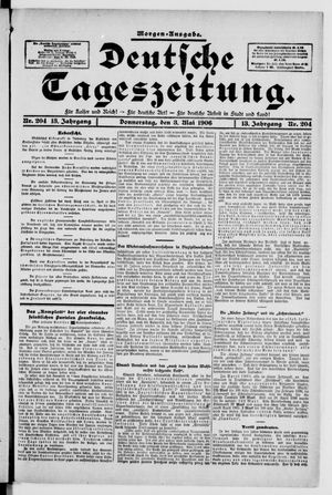 Deutsche Tageszeitung vom 03.05.1906