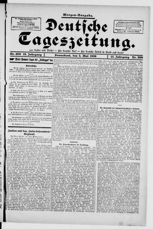 Deutsche Tageszeitung on May 5, 1906
