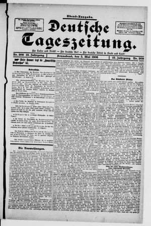 Deutsche Tageszeitung on May 5, 1906