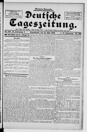 Deutsche Tageszeitung vom 12.05.1906