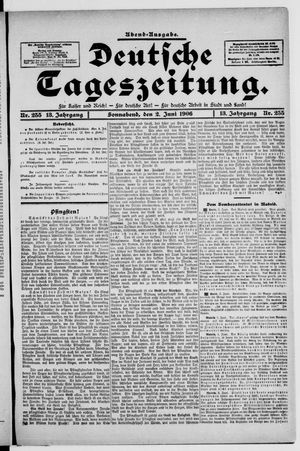 Deutsche Tageszeitung vom 02.06.1906