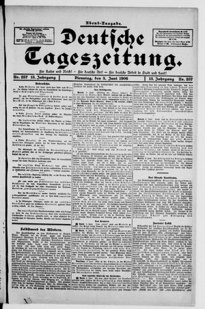 Deutsche Tageszeitung on Jun 5, 1906