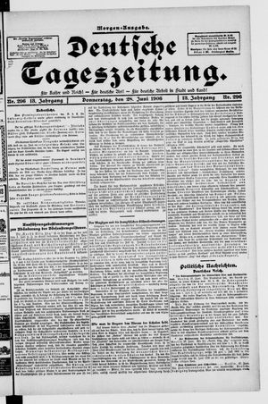 Deutsche Tageszeitung on Jun 28, 1906
