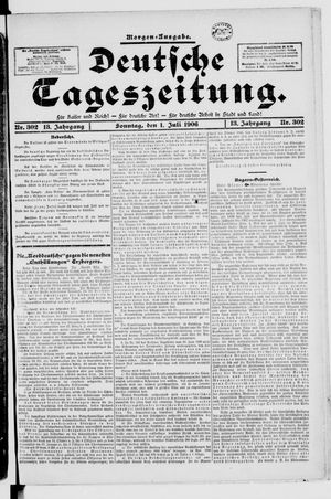 Deutsche Tageszeitung vom 01.07.1906