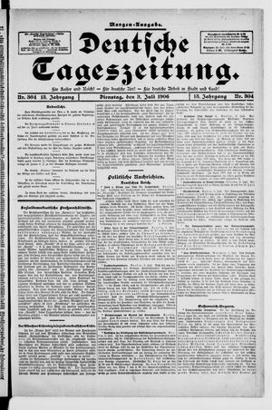 Deutsche Tageszeitung vom 03.07.1906