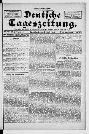 Deutsche Tageszeitung vom 07.07.1906