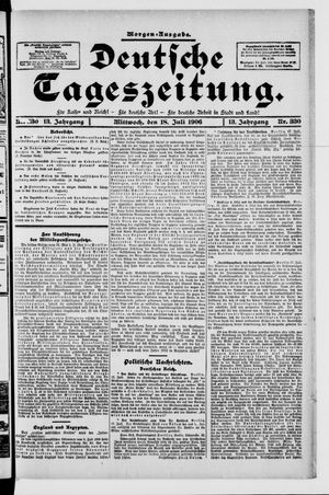 Deutsche Tageszeitung on Jul 18, 1906
