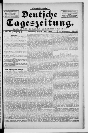Deutsche Tageszeitung on Jul 18, 1906