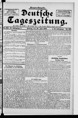 Deutsche Tageszeitung on Jul 20, 1906