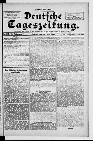 Deutsche Tageszeitung on Jul 27, 1906