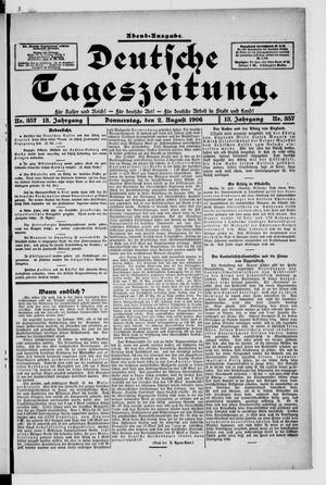 Deutsche Tageszeitung vom 02.08.1906