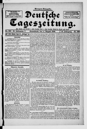 Deutsche Tageszeitung vom 04.08.1906