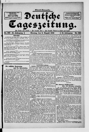 Deutsche Tageszeitung vom 06.08.1906