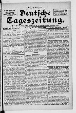 Deutsche Tageszeitung on Aug 14, 1906