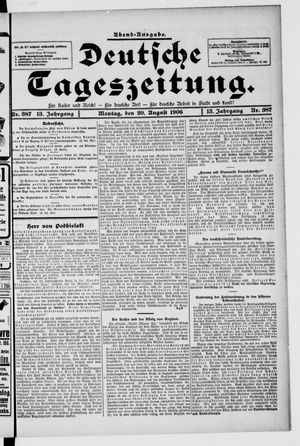 Deutsche Tageszeitung vom 20.08.1906
