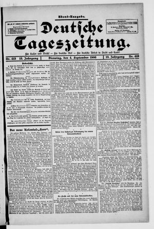 Deutsche Tageszeitung on Sep 4, 1906
