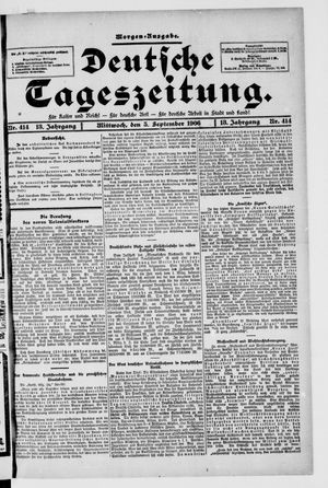 Deutsche Tageszeitung on Sep 5, 1906