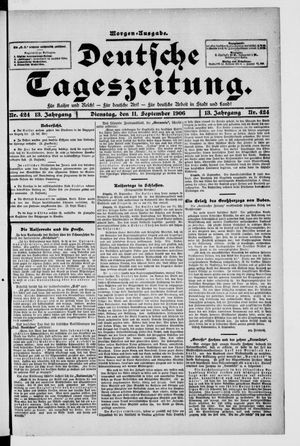 Deutsche Tageszeitung vom 11.09.1906