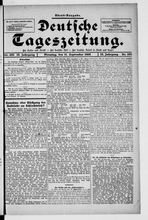 Deutsche Tageszeitung vom 11.09.1906