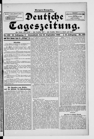 Deutsche Tageszeitung vom 15.09.1906