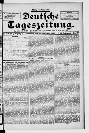 Deutsche Tageszeitung vom 26.09.1906