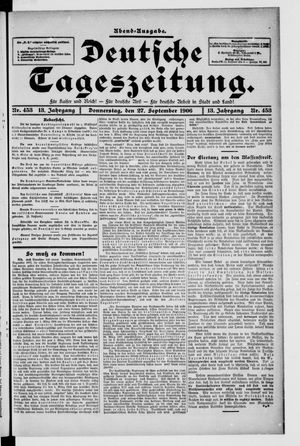 Deutsche Tageszeitung vom 27.09.1906
