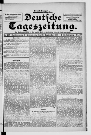 Deutsche Tageszeitung vom 29.09.1906
