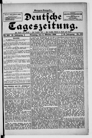 Deutsche Tageszeitung on Oct 2, 1906