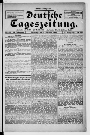 Deutsche Tageszeitung on Oct 2, 1906