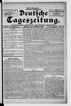Deutsche Tageszeitung on Oct 8, 1906