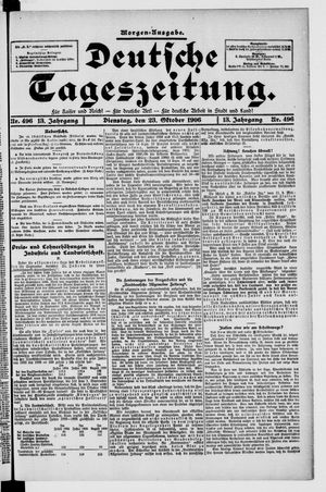 Deutsche Tageszeitung on Oct 23, 1906