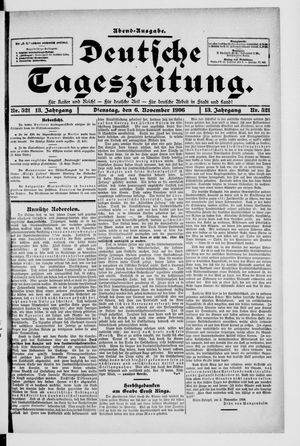 Deutsche Tageszeitung on Nov 6, 1906