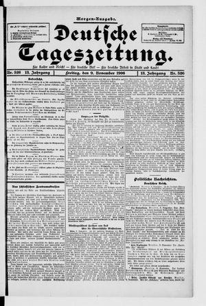 Deutsche Tageszeitung vom 09.11.1906