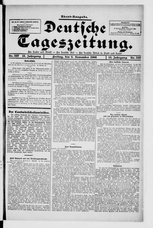 Deutsche Tageszeitung vom 09.11.1906