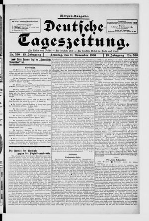 Deutsche Tageszeitung vom 11.11.1906