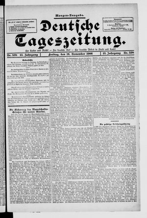 Deutsche Tageszeitung vom 16.11.1906