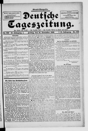 Deutsche Tageszeitung vom 16.11.1906