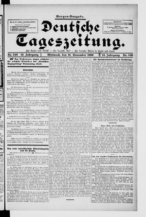 Deutsche Tageszeitung on Nov 21, 1906