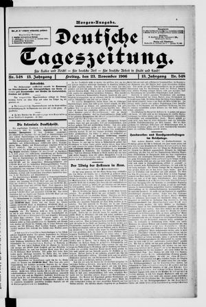 Deutsche Tageszeitung vom 23.11.1906