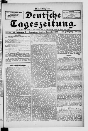 Deutsche Tageszeitung vom 24.11.1906