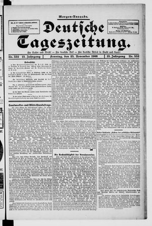 Deutsche Tageszeitung vom 25.11.1906