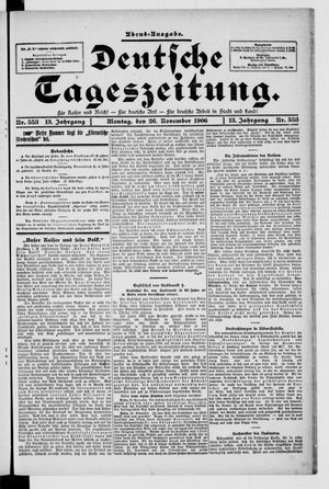 Deutsche Tageszeitung on Nov 26, 1906