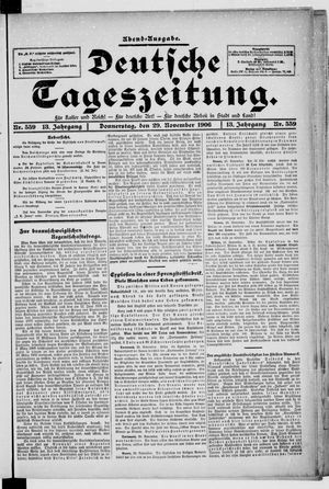 Deutsche Tageszeitung on Nov 29, 1906