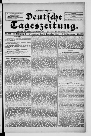 Deutsche Tageszeitung on Dec 8, 1906