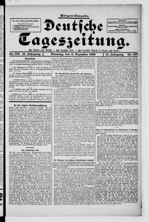 Deutsche Tageszeitung on Dec 11, 1906