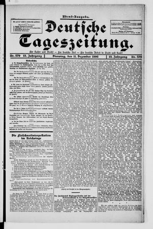 Deutsche Tageszeitung on Dec 11, 1906