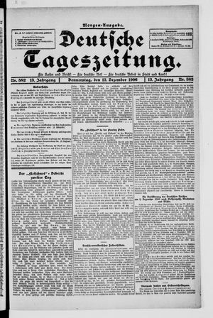 Deutsche Tageszeitung vom 13.12.1906